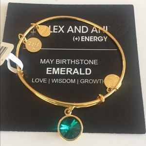 Alex and Ani emerald birthstone bracelet